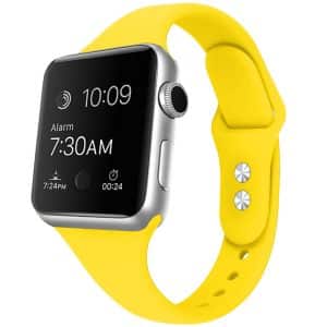 yellow silicone apple watch band